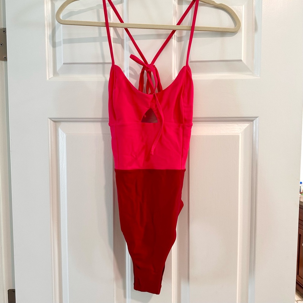 summersalt Red and Pink One-Piece Swimsuit - Picture 3 of 5